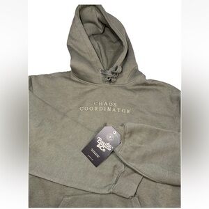PACIFIC & Co “Chaos Coordinator” Green Hoodie Sweatshirt Size S Men’s VERY SOFT
